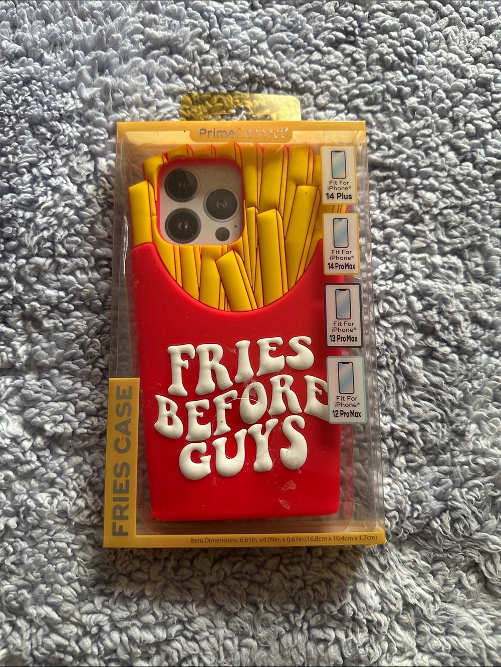 Red "Fries Before Guys" iPhone Case